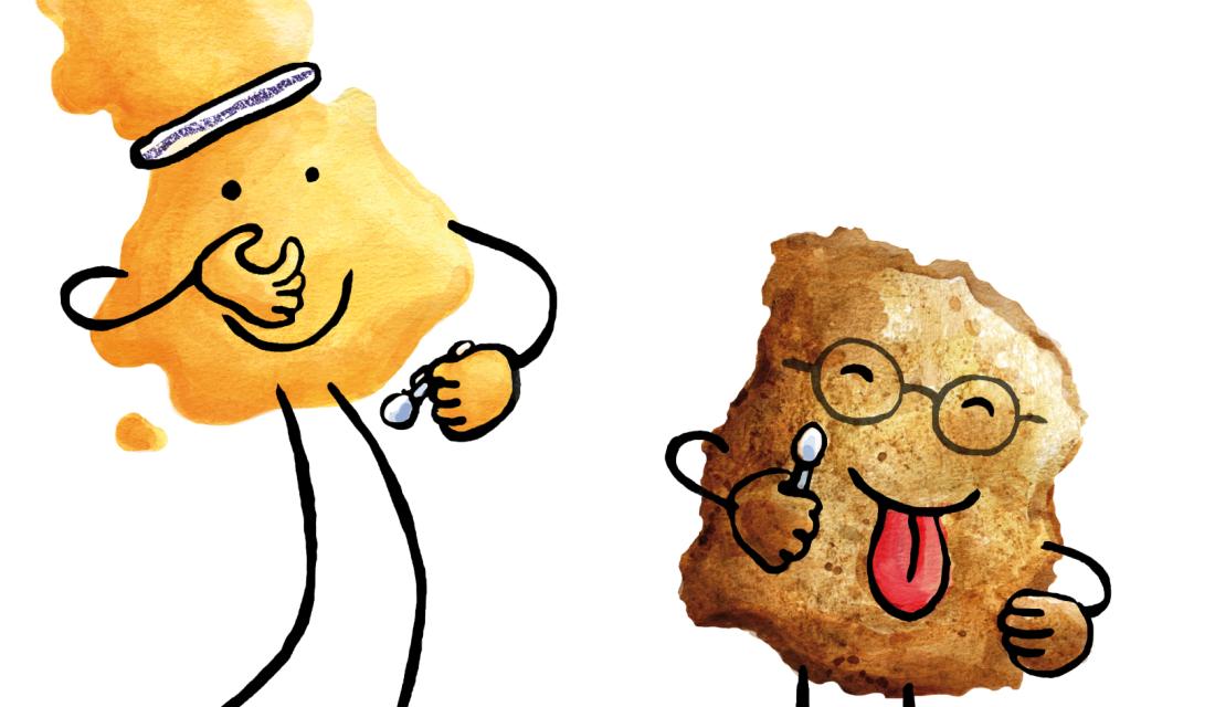 Infopost Familientisch Krümel und Klecksi