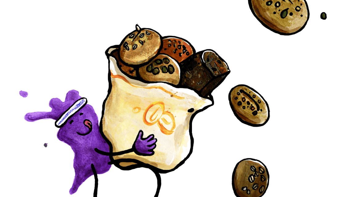 Krümel und Klecksi beim Bäcker