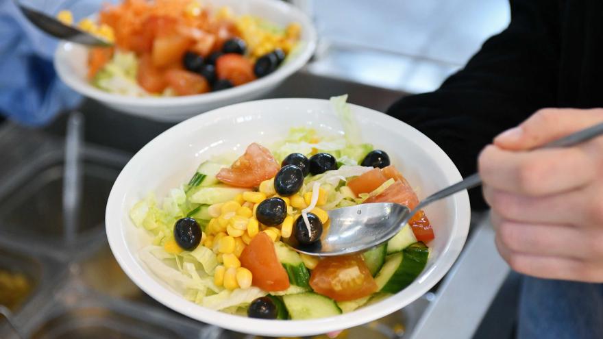Zwei Teller mit Salat 