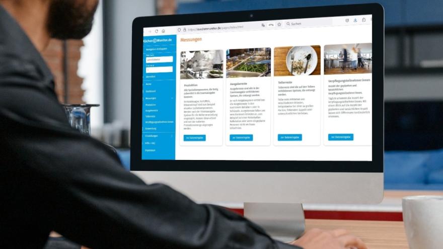 Der Küchenmonitor auf einem Bildschirm