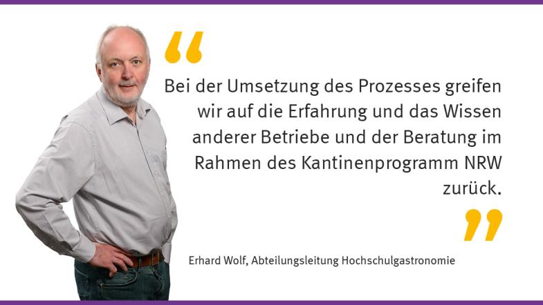 Erhard Wolf, Abteilungsleitung Hochschulgastronomie